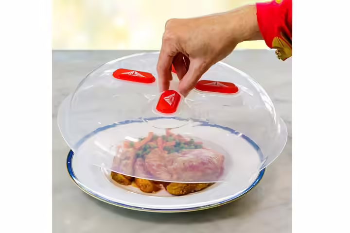 OzBSP Magnetic Microwave Plate Cover Splatter Guard with Steam Vent