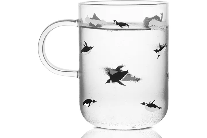 Penguin Glass Coffee Mug