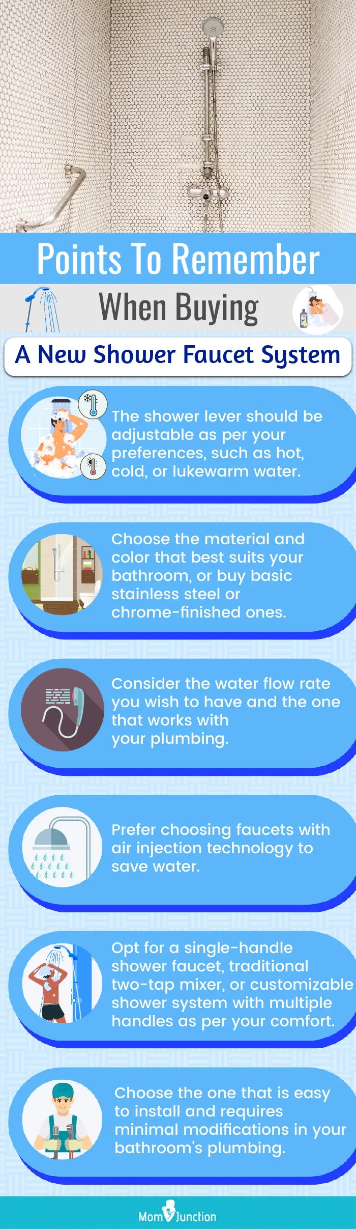 Points To Remember When Buying A New Shower Faucet System (infographic)