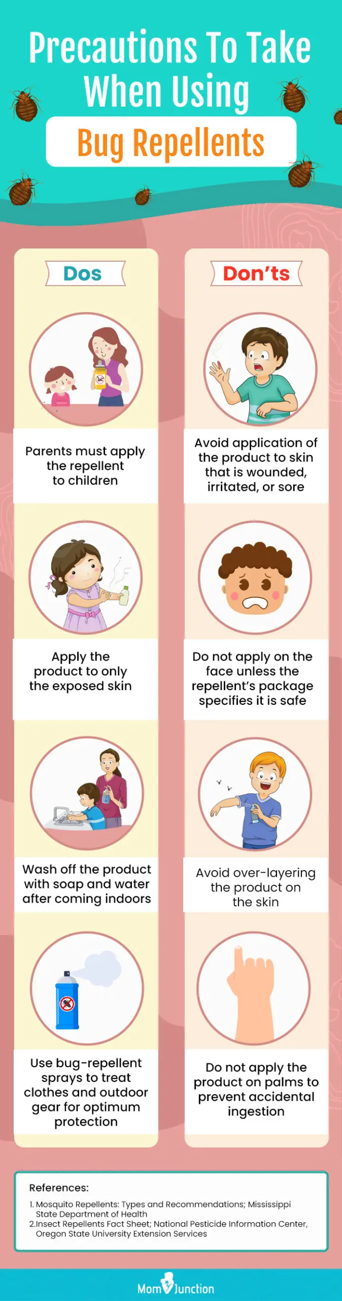 Precautions To Take When Using Bug Repellents (infographic)