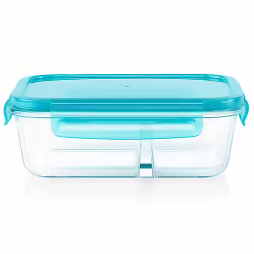 Pyrex MealBox 2.3-Cup Divided Glass Food Storage Container