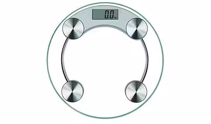RTB Digital Round Thick Glass Weighing Scale