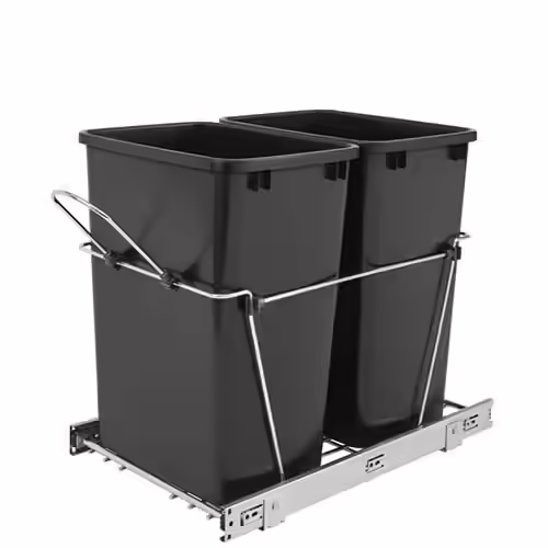 Rev-A-Shelf Sliding Pull-Out Kitchen Cabinet Waste Bin