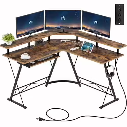 Rolanstar L-Shaped Computer Desk