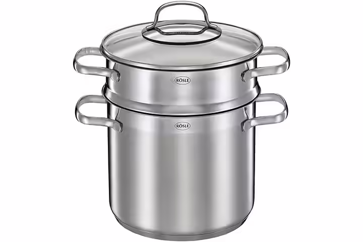 Rosle Stainless Steel Pasta Pot with Glass Lid