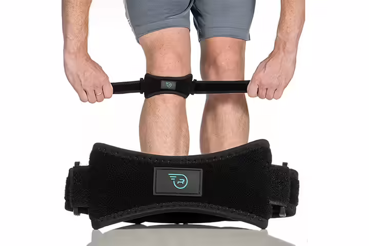Run Forever Sports Patella Strap Knee Brace Support - Black