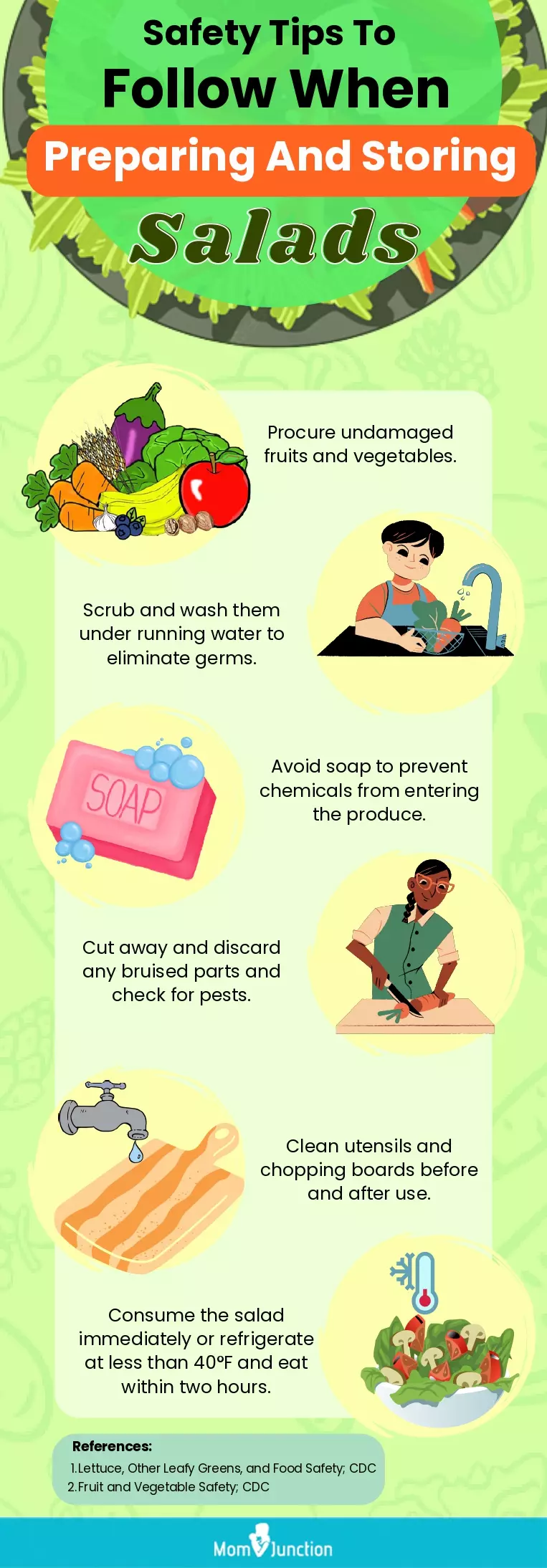 Safety Tips To Follow When Preparing And Storing Salads (infographic)