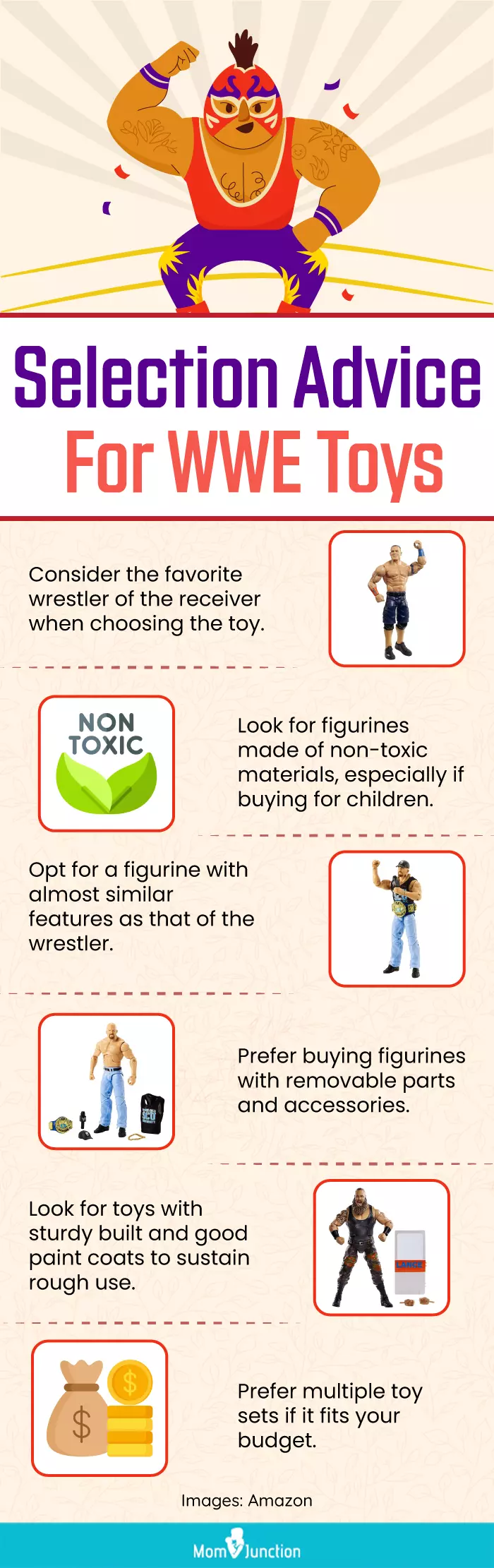 Selection Advice For WWE Toys (infographic)