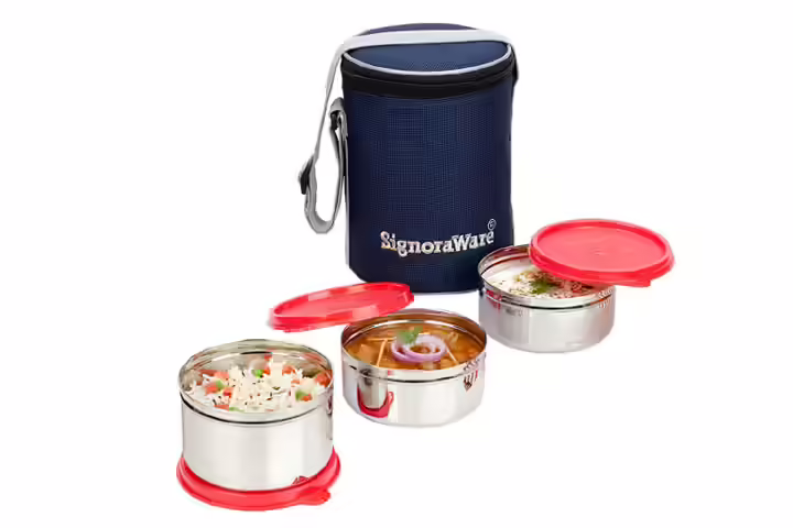 Signoraware Executive Stainless Steel Lunch Box Set