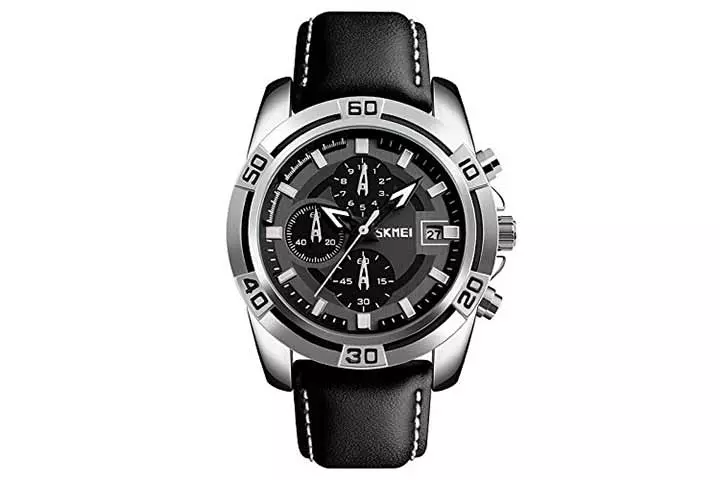 Skmei S-Shock Chronograph Black Dial Men's Watch