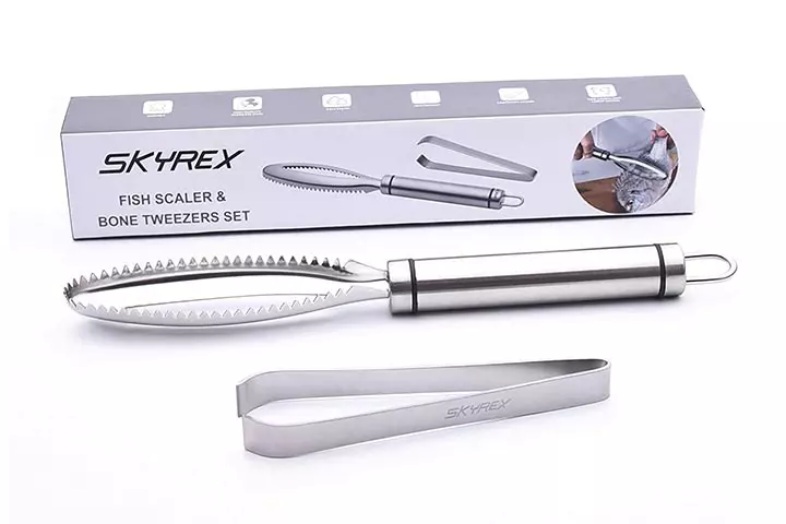 Skylerx Fish Scaler And Bone Tweezers Set