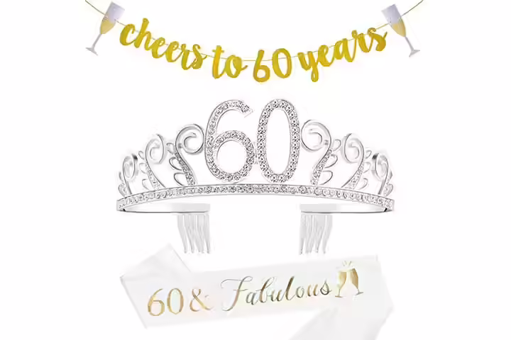 Sllyo 60th Birthday Decoration Gifts Set