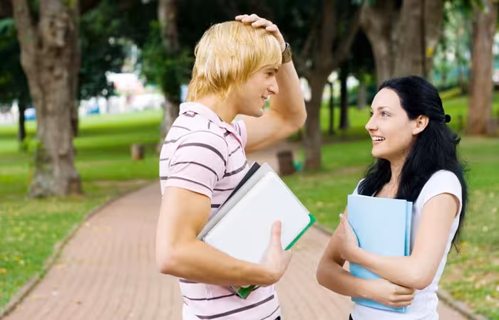 Smile more often while talking to a guy