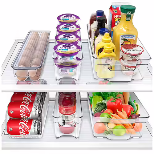 Sorbus Clear Fridge Organizer Bins