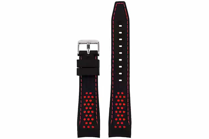 Straps Co Rubber Perforated Watch Strap