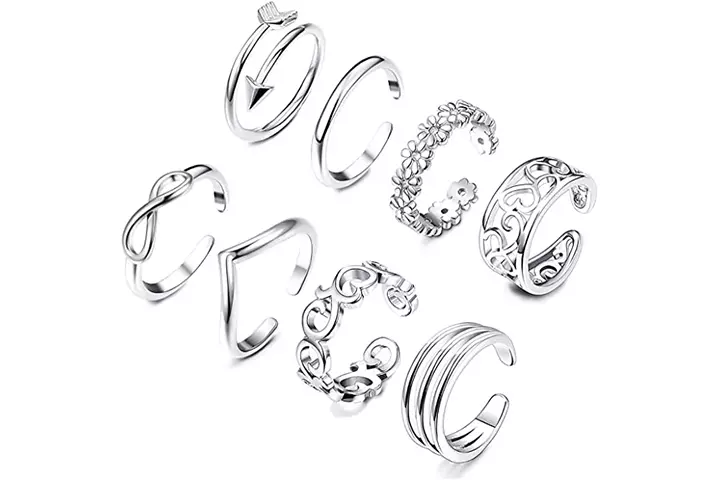 Sunmoon 8PCS Open Toe Rings