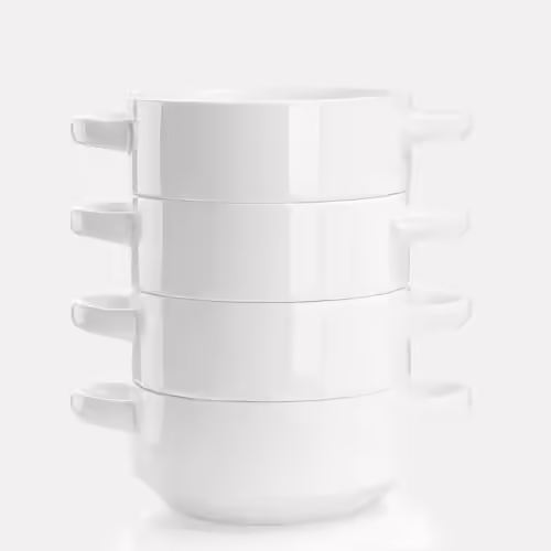 Sweese Porcelain Soup Bowls With Handles