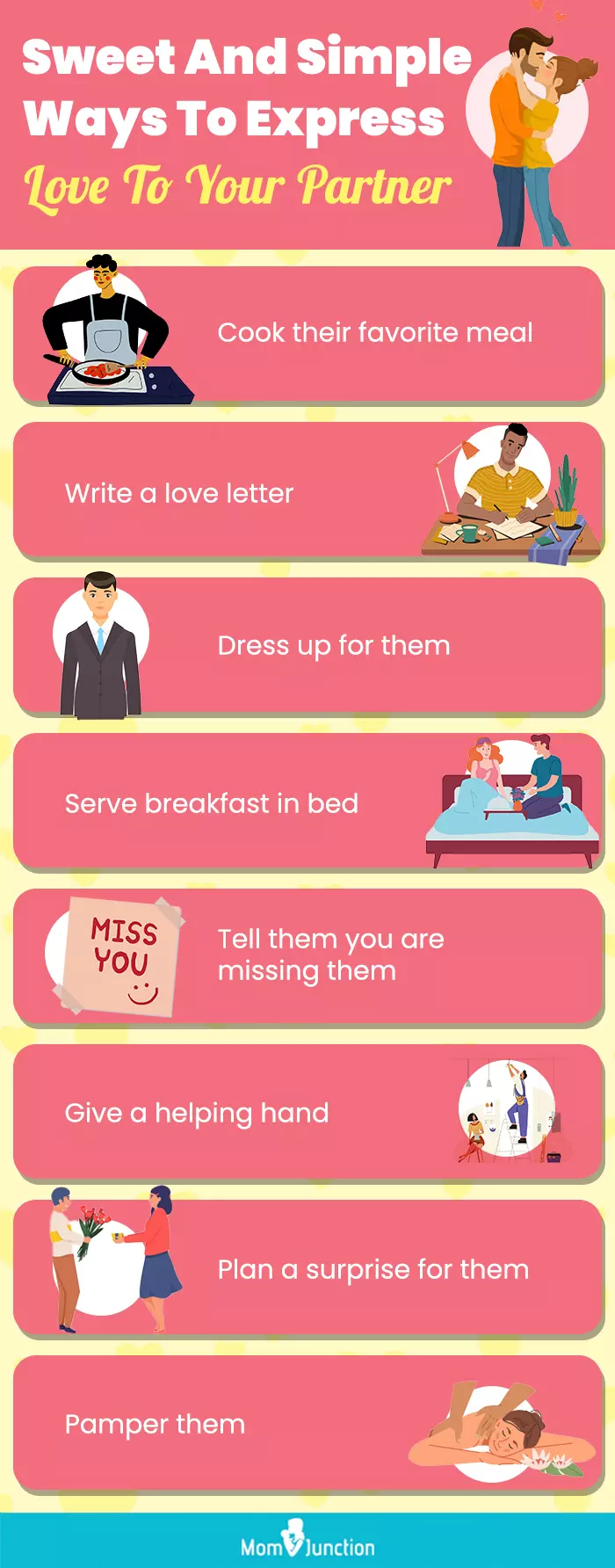 sweet and simple ways to express love to your partner (infographic)