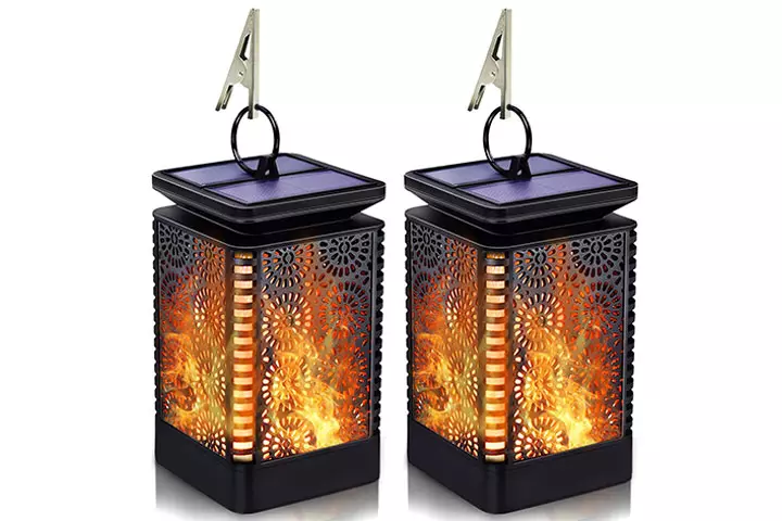 TOFU Solar Lantern Lights Outdoor Hanging with Flickering Dancing Flame