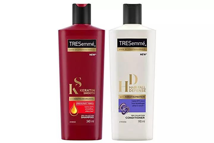 TRESemme Keratin Smooth Shampoo And TRESemme Hair Fall Defense Conditioner