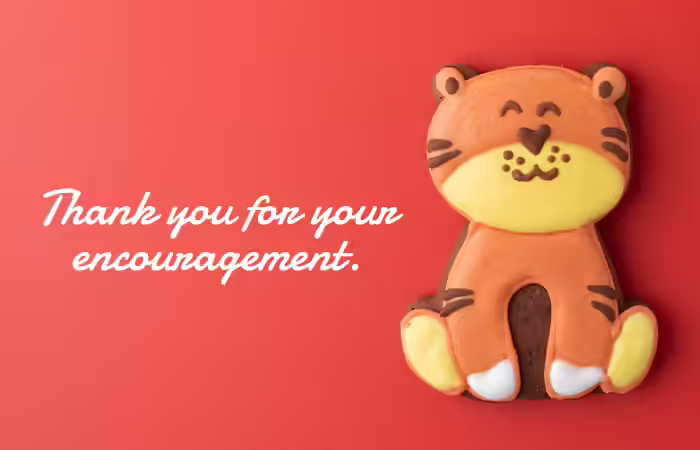 Thank you for your encouragement