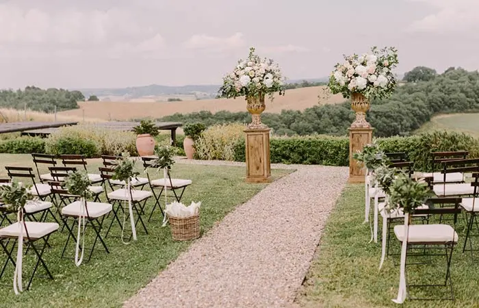 Seating plan at micro wedding