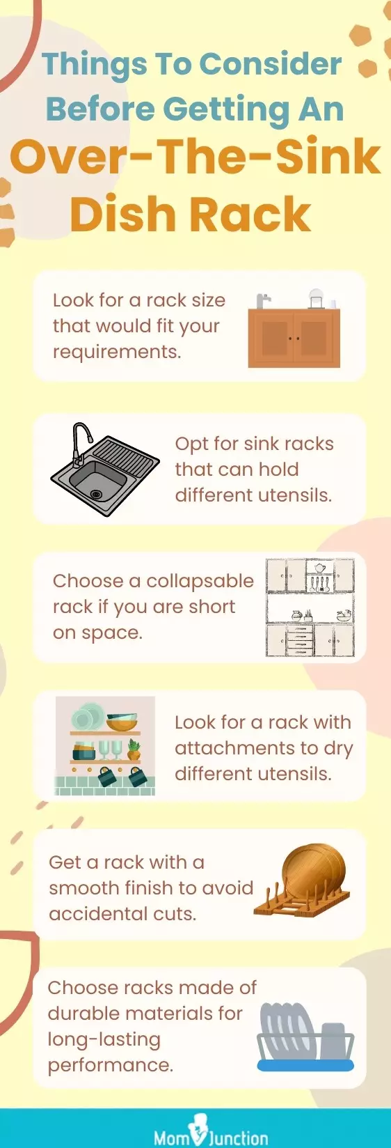 Things To Consider Before Getting An Over-The-Sink Dish Rack (infographic)