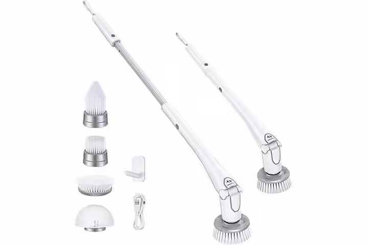 Tilswall Electric Spin Scrubber With Four Replaceable Rotating Brush Heads