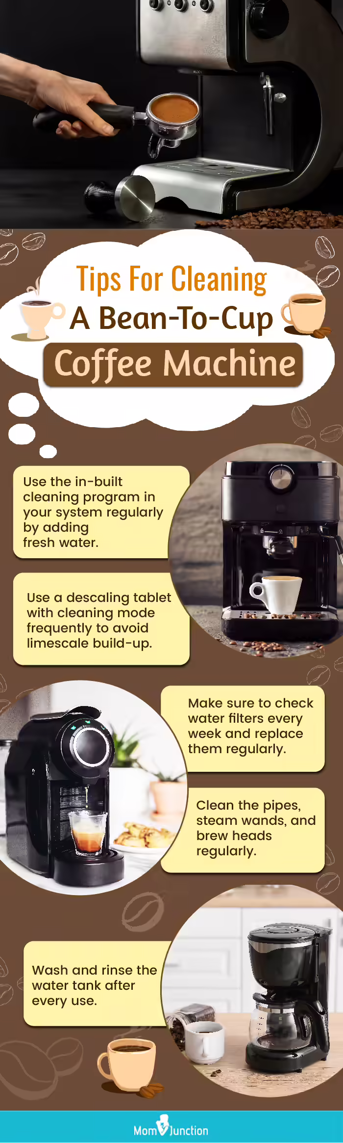 Tips For Cleaning A Bean To Cup Coffee Machine (infographic)