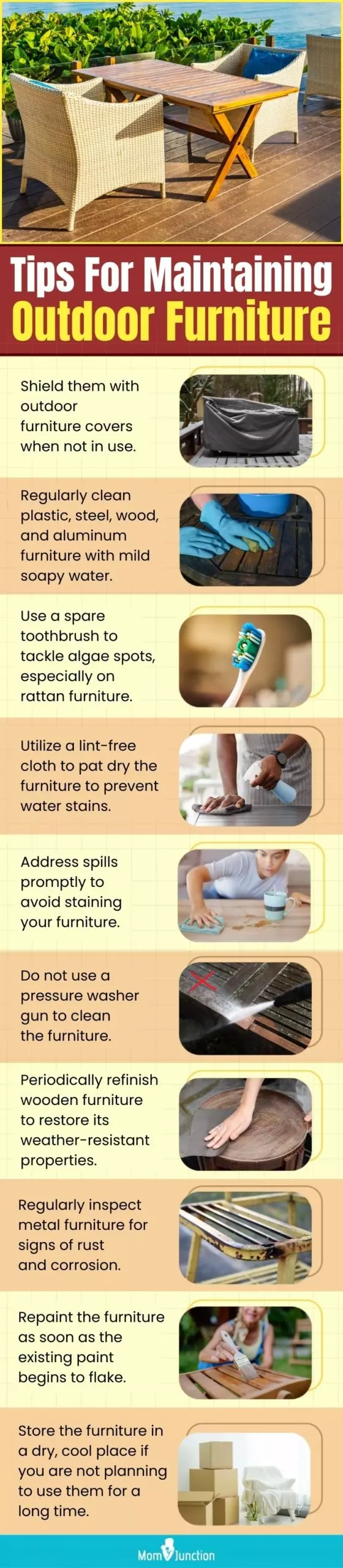 Tips For Maintaining Outdoor Furniture(infographic)