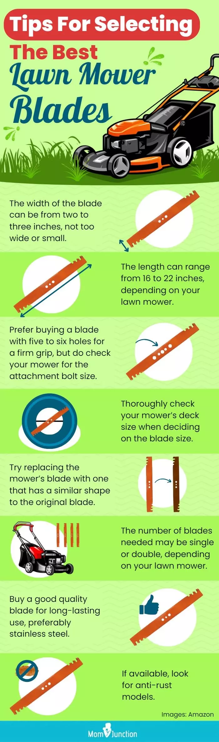 Tips For Selecting The Best Lawn Mower Blades (infographic)