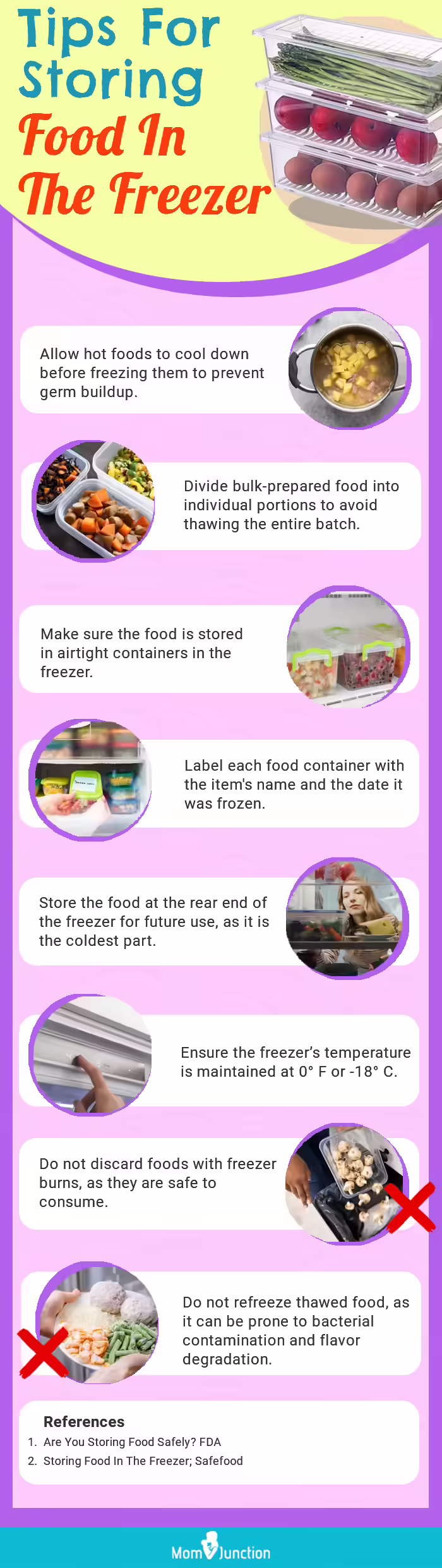 Tips For Storing Food In The Freezer (infographic)