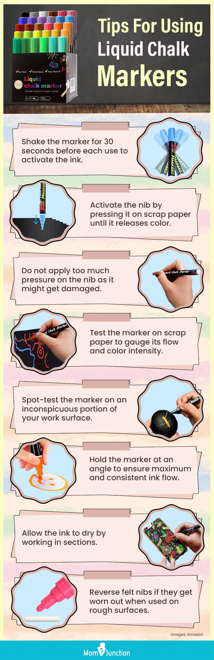 Tips For Using Liquid Chalk Markers (infographic)