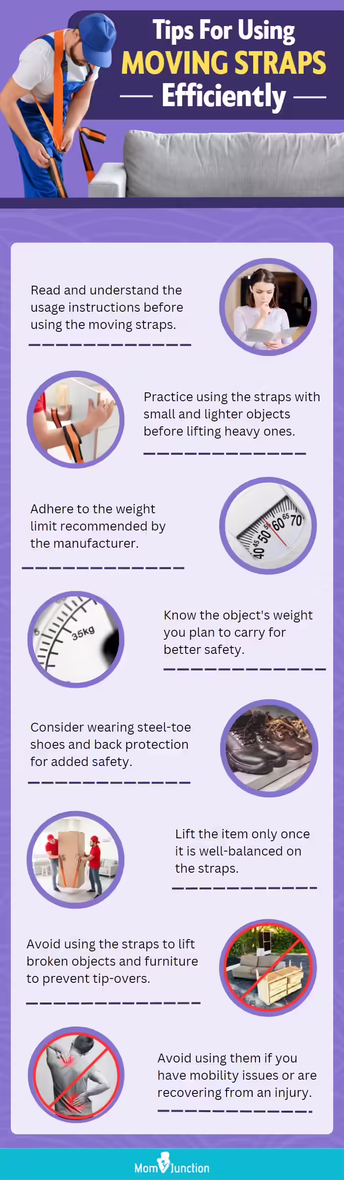 Tips For Using Moving Straps Efficiently (infographic)