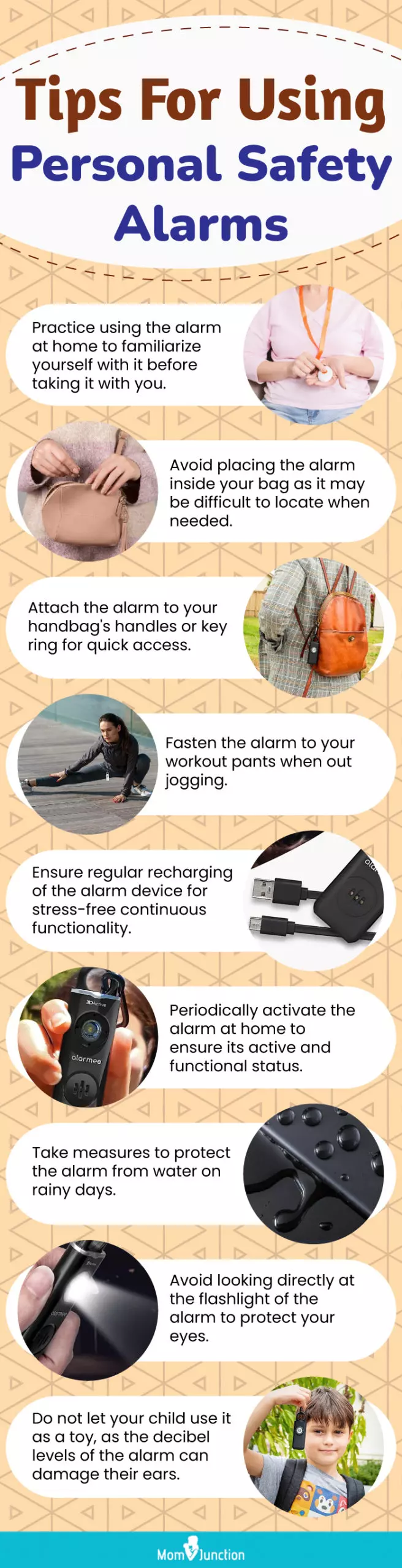 Tips For Using Personal Safety Alarms (infographic)