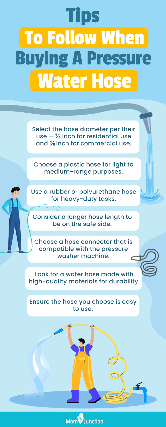 Tips To Follow When Buying A Pressure Water Hose (infographic)