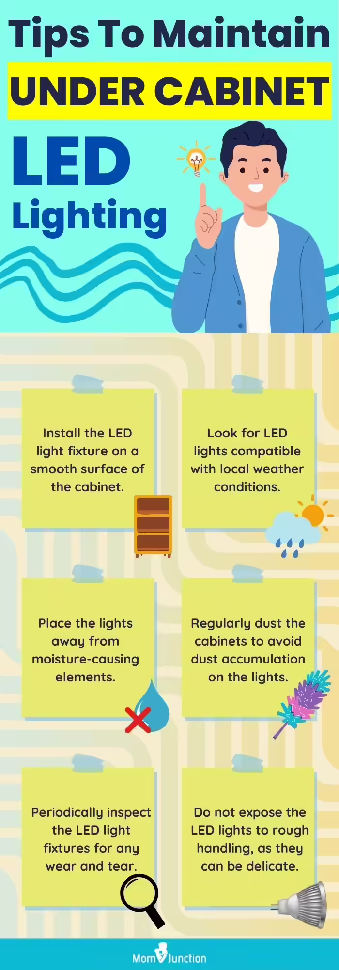 Tips To Maintain Under Cabinet LED Lighting (infographic)