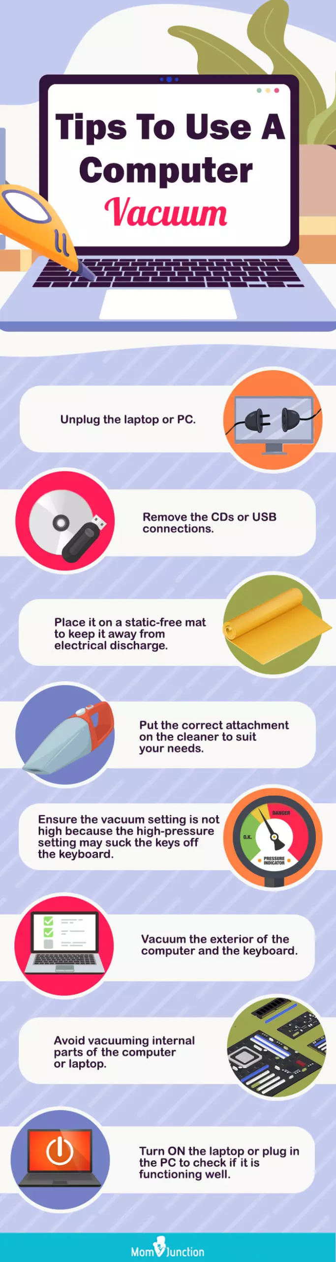 Tips To Use A Computer Vacuum (infographic)