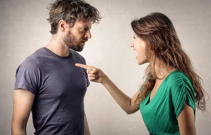 A man and woman arguing A man and woman arguing