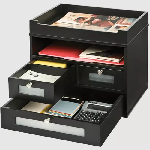 Victor Wood Tidy Tower Desktop Organizer