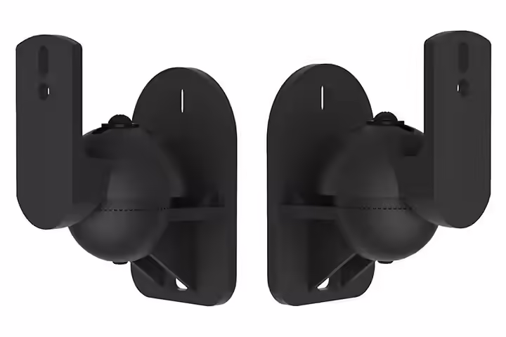 VonHaus Black Universal Wall Mount Speaker Brackets