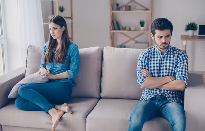 Couple angry with each other