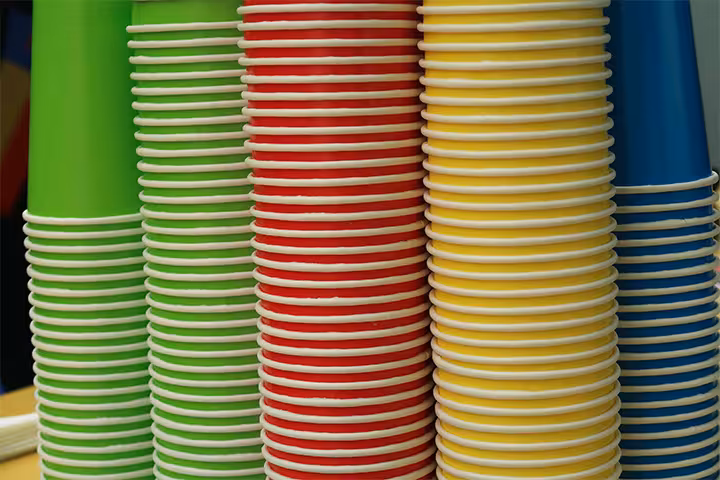 You just need some leftover plastic cups.