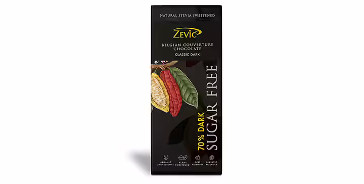 Zevic Belgian Sugar-Free Dark Chocolate