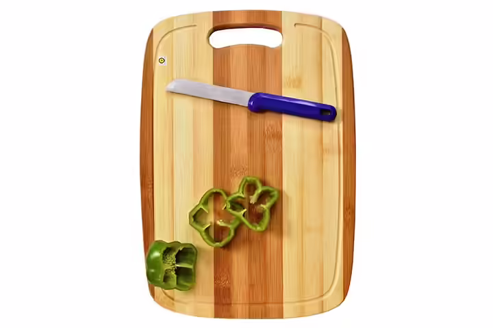 Yellow Weaves Natural Bamboo Chopping Board