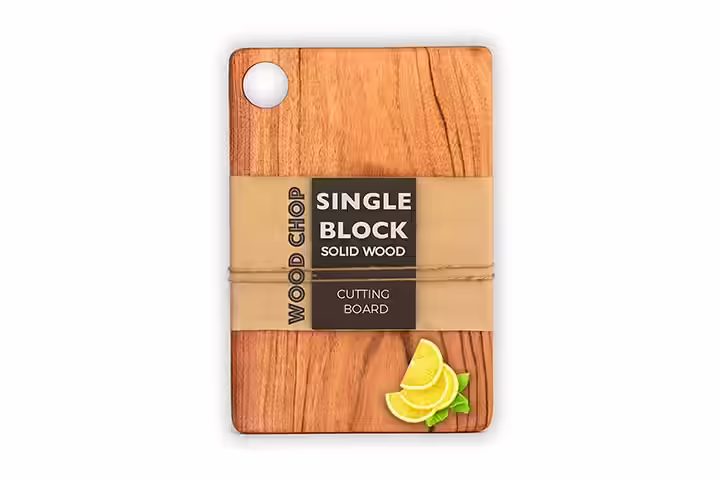 Wood Chop Single Block Wooden Chopping Board
