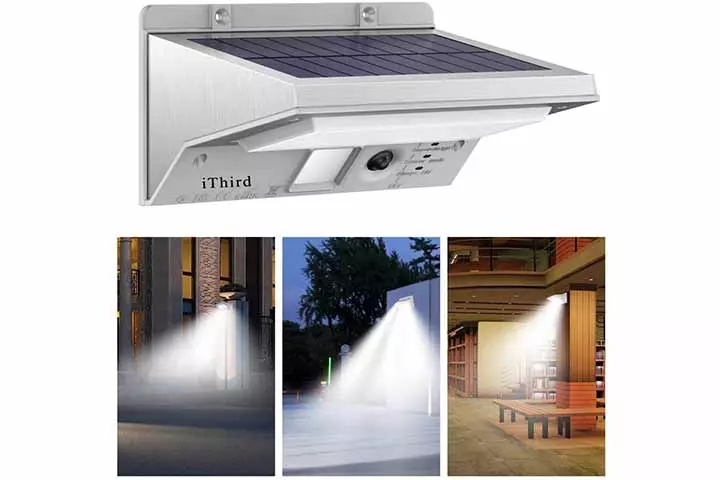 iThird 3 Modes Adjustable Solar Motion Sensor Lights