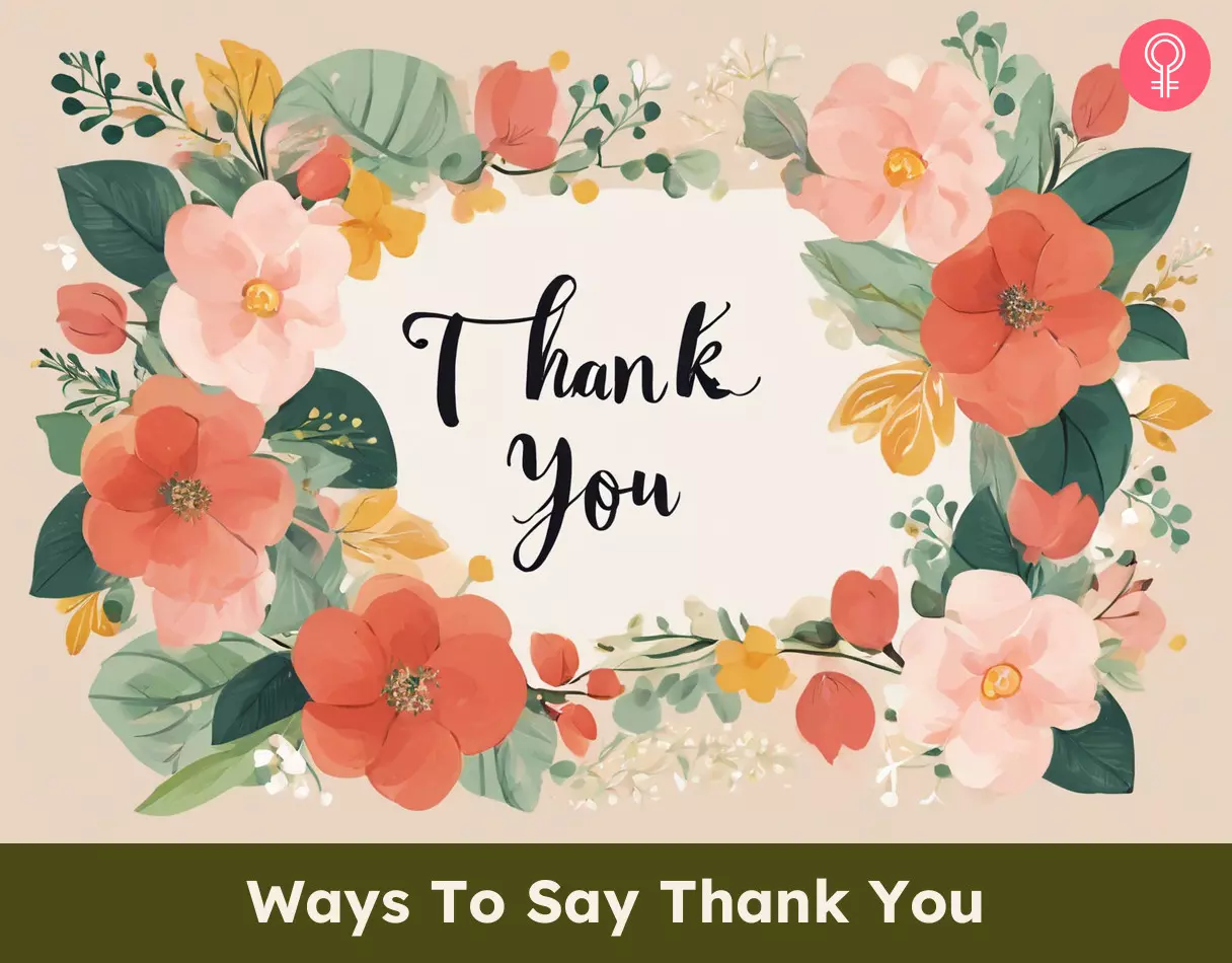 Ways to say thank you