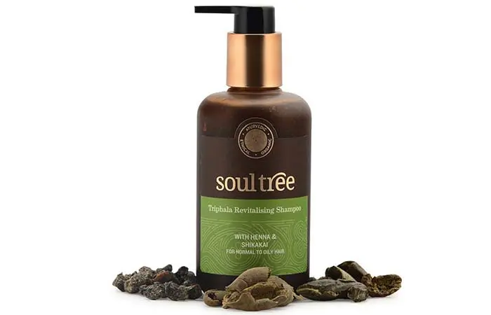 1. Soultree Triphala Revitalizing Shampoo With Henna And Shikakai