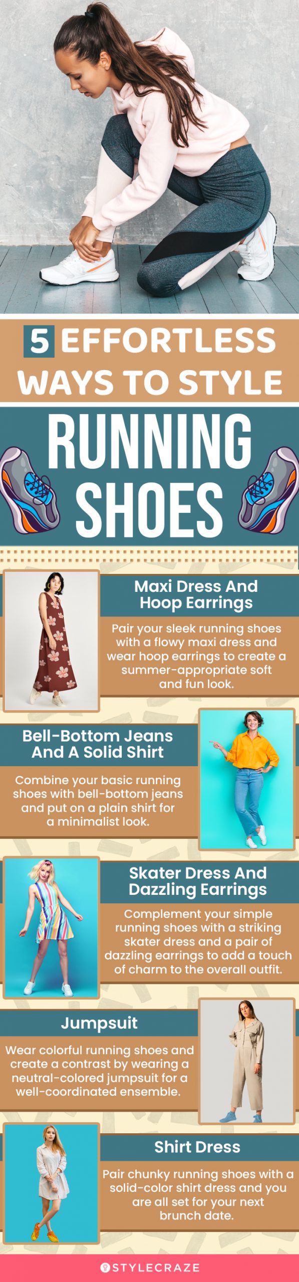 5 Effortless Ways To Style Running Shoes (infographic)